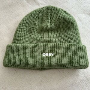 Men's Obey Clothing Knit Beanie Skull Cap Jade Green Future Beanie Outdoor Ski